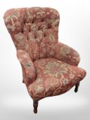 A Victorian style armchair