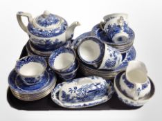 A collection of Burleigh Ware willow pattern tea and dinner china.