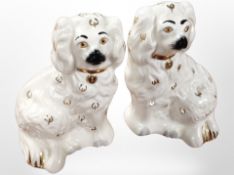 A pair of Royal Doulton Staffordshire dogs, No. 1378/6, height 14cm.