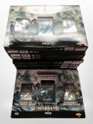 Ten Games Workshop Warhammer Age of Sigmar Trading Card Game box sets.