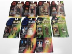 Ten Kenner and Hasbro Star Wars figurines, boxed.