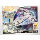 A Hasbro Star Wars Kessel Run Millennium Falcon, boxed.