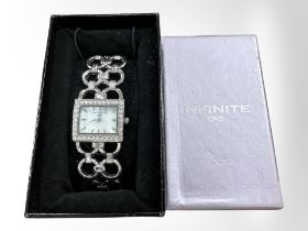 A lady's stainless steel Infinite quartz wristwatch,