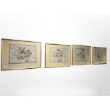 Nine colour prints depicting scenes of the Zodiac, each measures 60.5cm x 46cm.