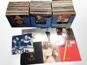 Three boxes of vinyl LP records including Genesis, Sting, Sinéad O'Connor, Joan Armatrading,