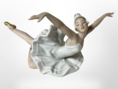 A continental porcelain ballet figure,