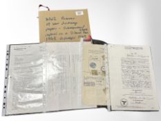 An interesting collection of WWII era Prisoner of War discharge papers,