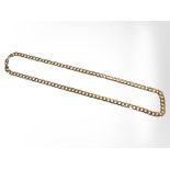 A gent's 9ct gold flat link necklace, length 50cm. CONDITION REPORT: 14.