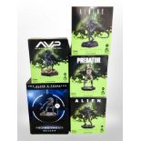 Four Eaglemoss Hero Collector Alien franchise figures, and a further Prometheus figure, boxed.