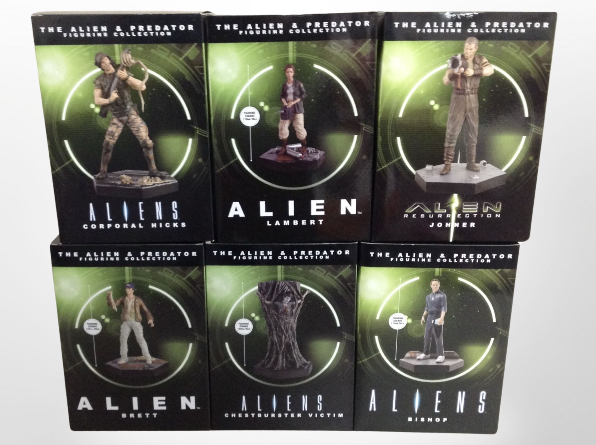 Six Eaglemoss Hero Collector Alien franchise figurines, boxed.