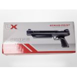 A Umarex Strike Point pneumatic air pistol, .22, in box with instructions, tin of pellets.