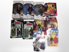 10 Kenner and other figures, including Star Wars, Harry Potter, Doctor Who, etc.