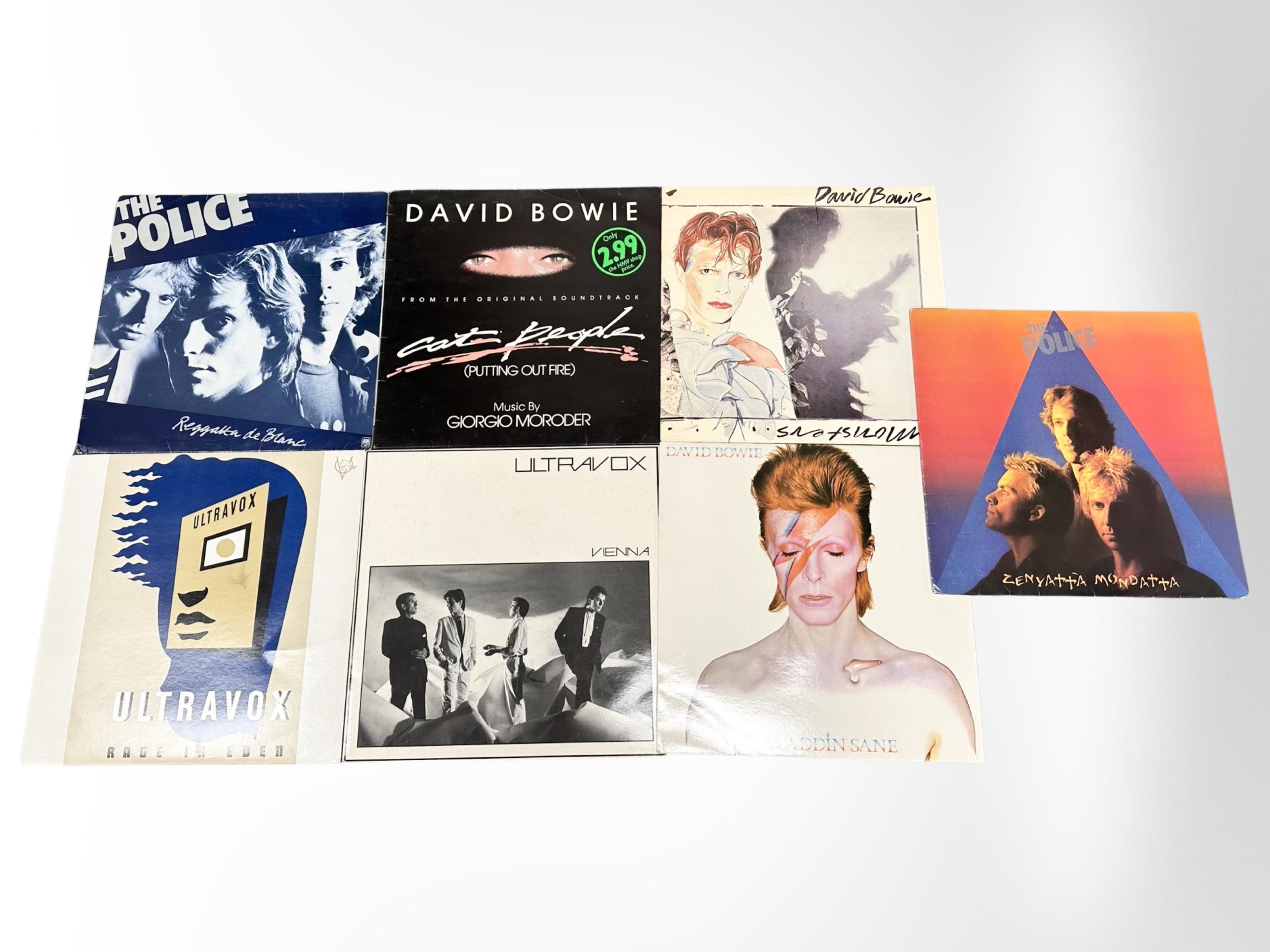 A group of vinyl LP records to include David Bowie,