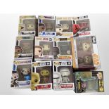 12 Funko figures, boxed.