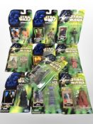10 Hasbro and Kenner Star Wars figures, boxed.