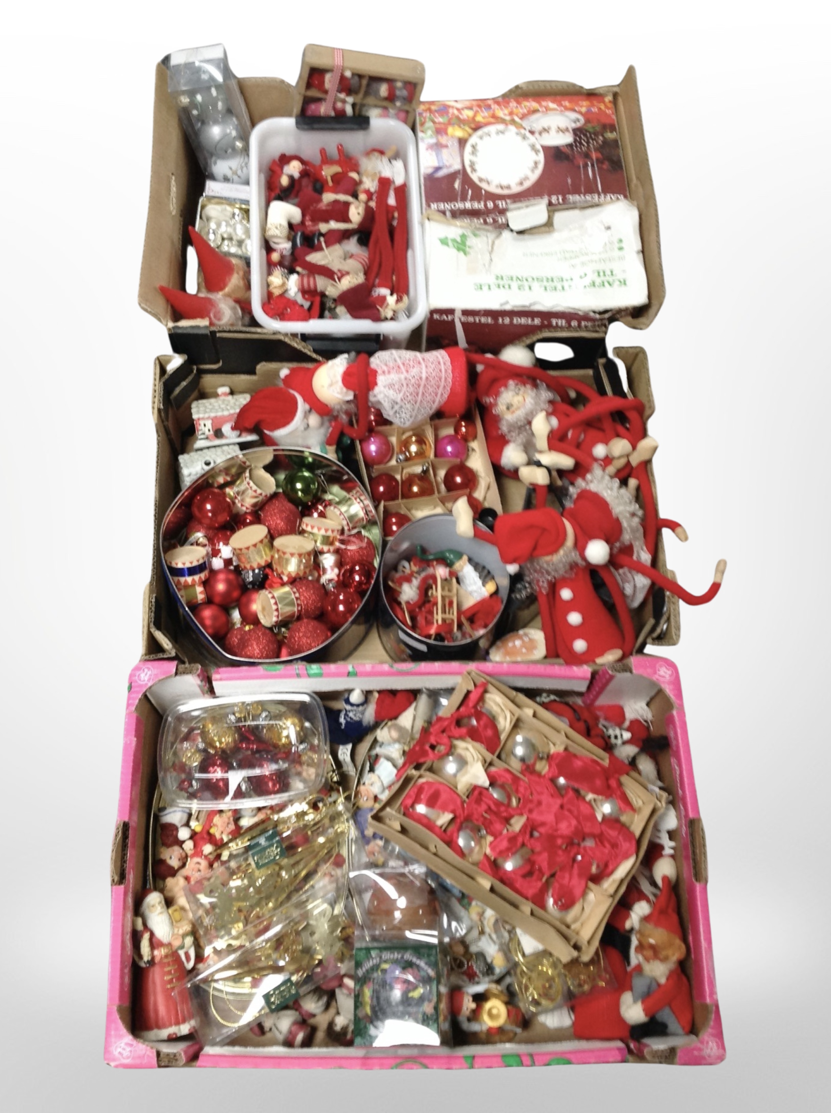 Three boxes of Danish Christmas decorations including Royal Copenhagen pieces, etc. - Image 2 of 2