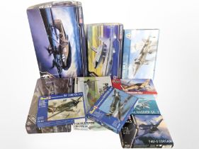 10 Military scale modelling kits by Airfix, Revell, and Italeri.