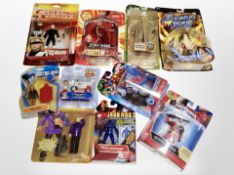 10 Toy Biz and other figures including Marvel, Captain Scarlet, The Lord of the Rings, etc.