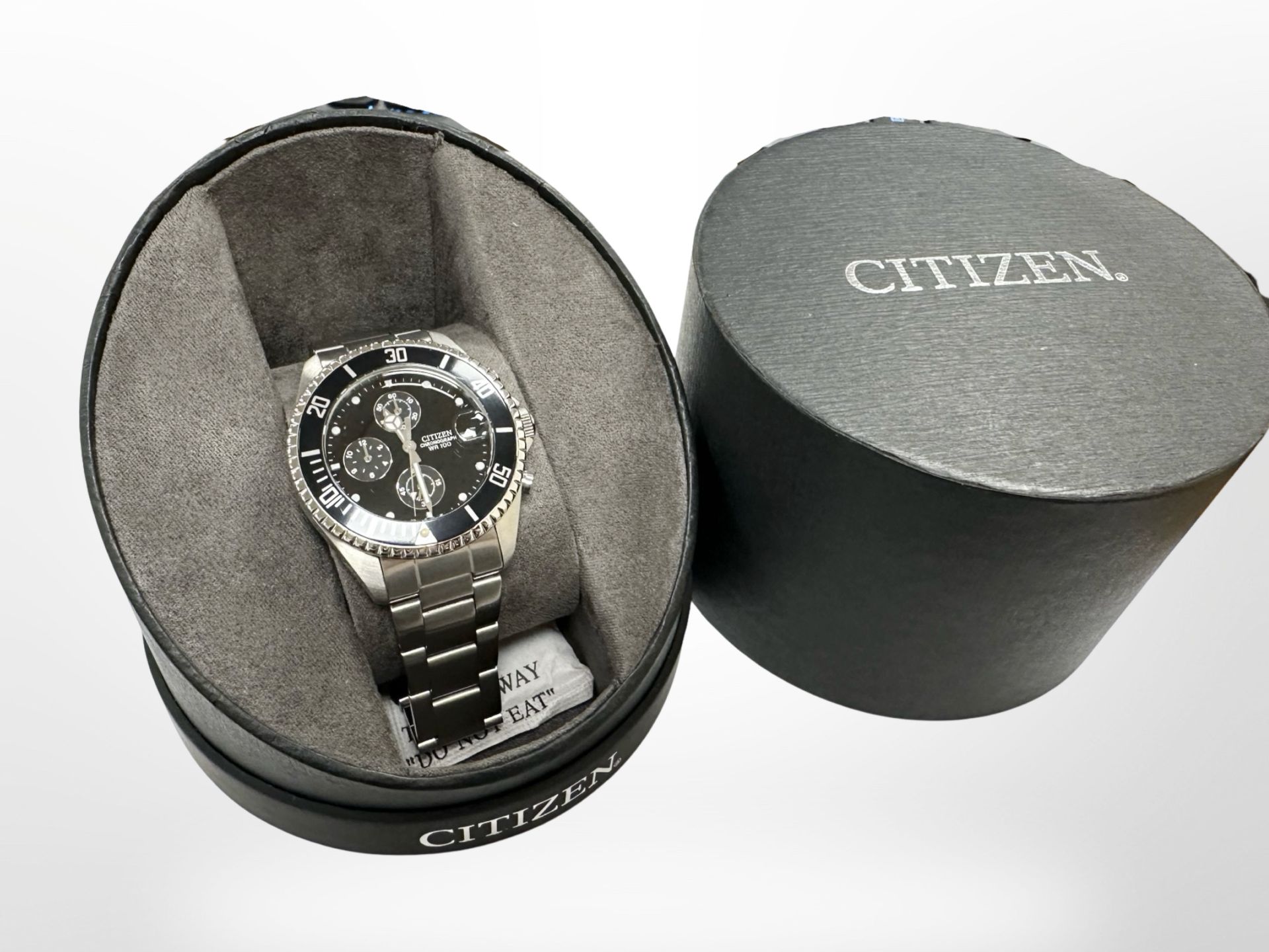A Gent's Citizen stainless steel chronograph wristwatch,