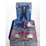 Five Disney Store Star Wars figures, boxed.