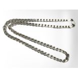 A gent's silver curb-link necklace, length 53cm CONDITION REPORT: 31.