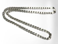 A gent's silver curb-link necklace, length 53cm CONDITION REPORT: 31.