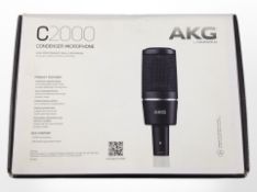 An AKG by Harman C2000 condenser microphone.