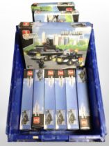A box of Ackerman International Riot Police modelling kits, all boxed.