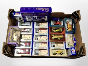 A collection of boxed diecast vehicles including Corgi, Matchbox, etc.