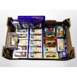 A collection of boxed diecast vehicles including Corgi, Matchbox, etc.