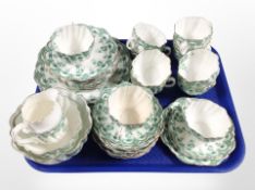 Approximately 41 pieces of late-19th century diamond tea china.