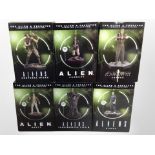 Six Eaglemoss Hero Collector Alien franchise figurines, boxed.