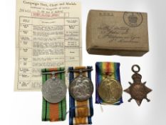 A First and Second World War medal group issued to T4-124417 Pte. J. T. Anthony A.S.C.