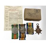 A First and Second World War medal group issued to T4-124417 Pte. J. T. Anthony A.S.C.