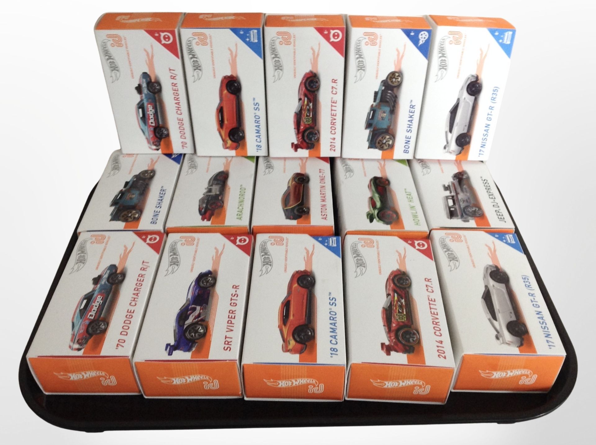 15 Mattel Hot Wheels models, boxed.