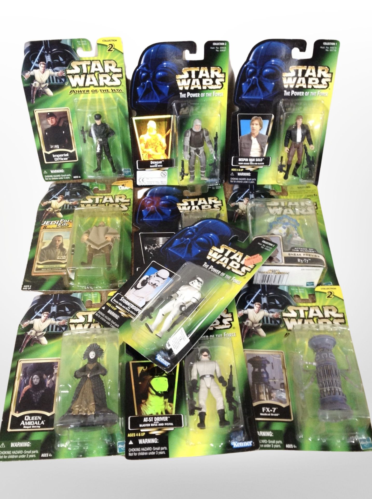 10 Hasbro Star Wars figures, boxed.