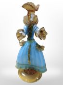 A Murano glass figure of a lady, height 35cm.