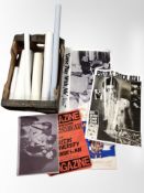 A box of unframed contemporary posters including The Sex Pistols, The Cramps, You Only Live Twice,