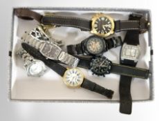 A group of modern gents' wristwatches including Ben Sherman, Constant, etc.