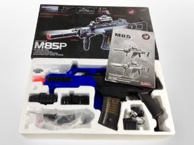 An M85P 1:1 replica Airsoft gun firing 6mm BBs, boxed.