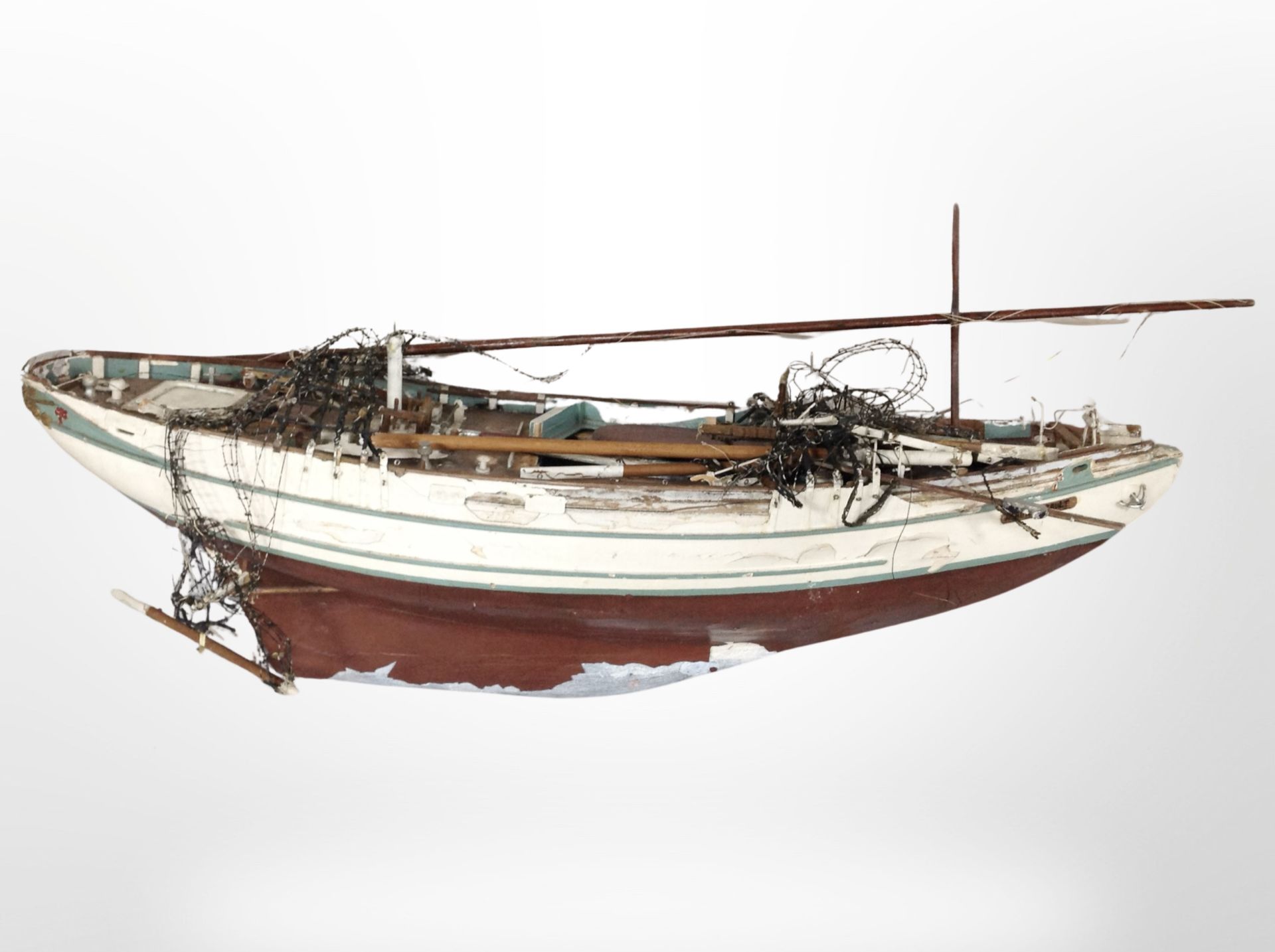 A large model boat, length 123cm.