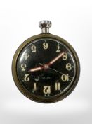 A 20th-century Smiths military pocket watch with upside-down dial.