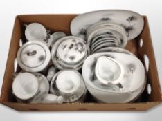 A box of Japanese export porcelain tea and dinner wares