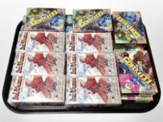 Eight Gormiti trading card box sets, and a further six Inu Yasha trading card sets.