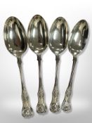 A set of four Edwardian silver table spoons, Mappin & Webb, Sheffield 1904, length 21.5cm.