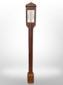 A Danish teak mercury stick barometer,
