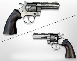 A Sussex Armoury blank-firing copy of a Colt Python revolver.