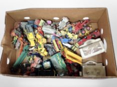 A collection of unboxed playworn die cast cars including Lesney,