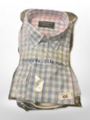 Four Men's Shirts : Joseph Turner, Camicissima of Italy, M & S, Sizes L & 15.