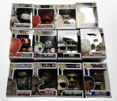 Ten Funko Pop! figures including Star wars, Marvel, etc.